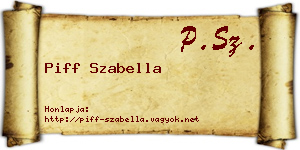 Piff Szabella névjegykártya